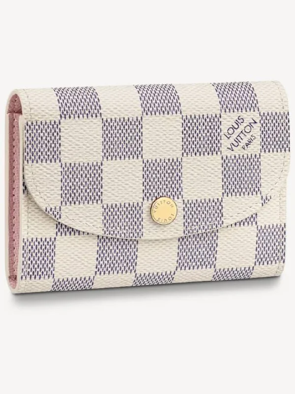 Best-selling designer bags 2025Louis Vuitton Rosalie Coin Purse Damier Azure Rose Ballerine Pink