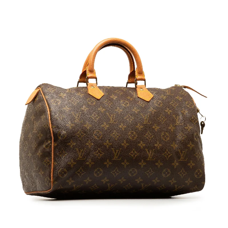 Vegan leather handbagsLouis Vuitton Monogram Speedy 35 (Uab37u)