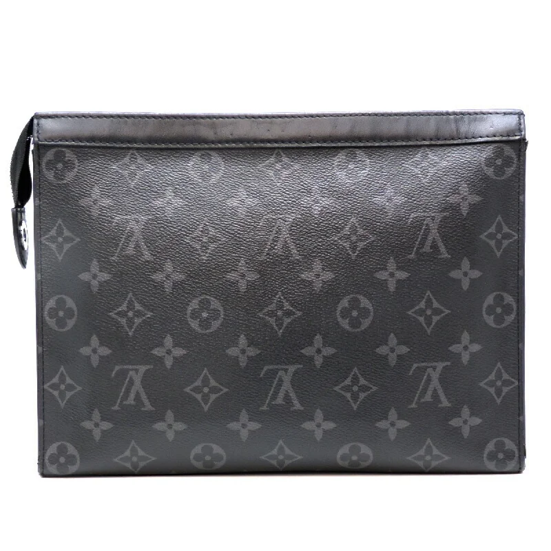 Affordable luxury bags LOUIS VUITTON Pochette Voyage MM Men's Second Bag M61692 Monogram Eclipse Noir [Black]