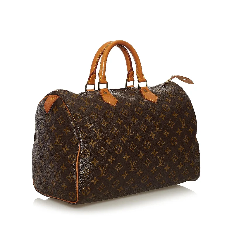 Luxury bags with chain strapsLouis Vuitton Monogram Speedy 35 (37262)