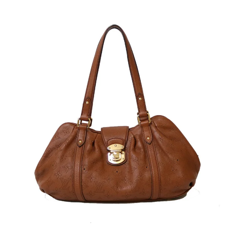 Lightweight duffle bags for gymLOUIS VUITTON Shoulder Bag Mahina Luna PM M97052 Brown Cognac Women's Leather