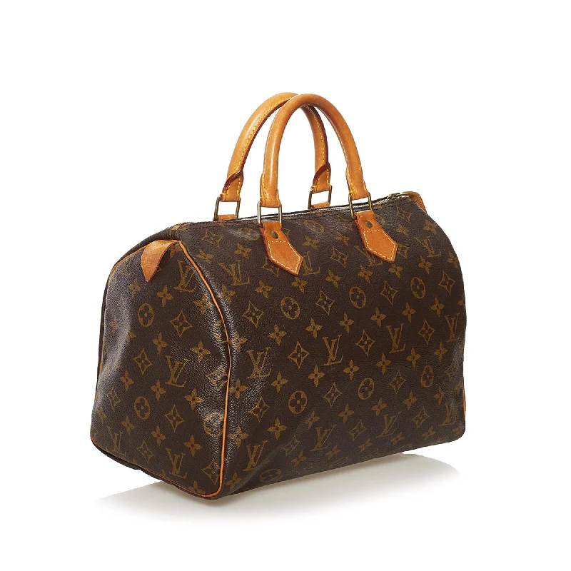 Designer bags with gold hardwareLouis Vuitton Monogram Speedy 30 36297)