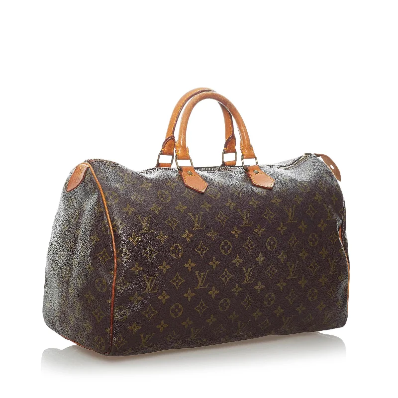 Luxury bags with chain strapsLouis Vuitton Monogram Speedy 40 34666)