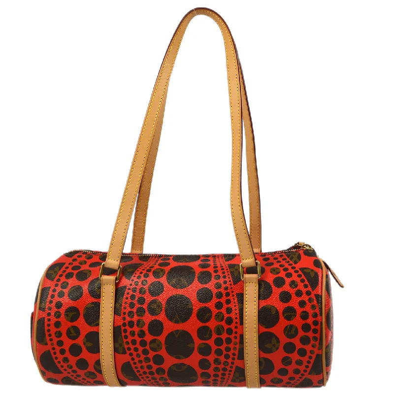 Minimalist leather handbagsLouis Vuitton Red Pumpkin dot Papillon Handbag M40689