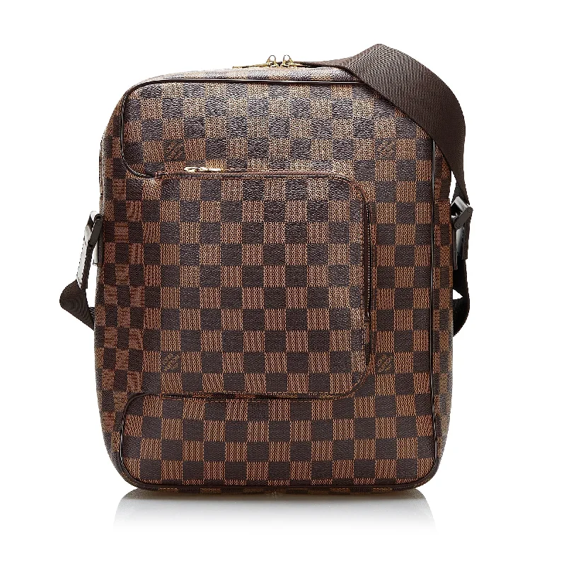 Minimalist leather handbagsLouis Vuitton Olav MM Damier Ebene Canvas