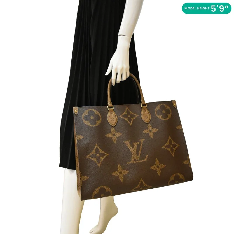 Designer bags for womenLOUIS VUITTON Onthego GM Giant Monogram Canvas Tote Bag Brown