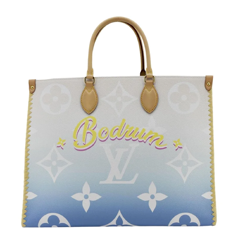 Designer bags with gold hardwareLOUIS VUITTON Okinawa Onthego GM By The Pool Canvas Tote Bag Multicolor