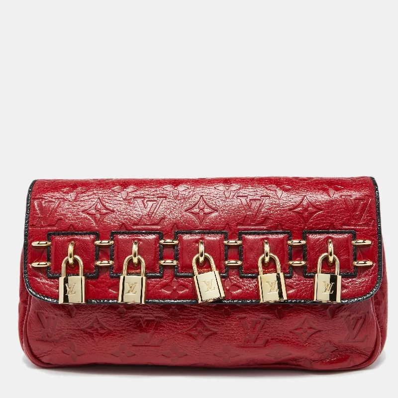 Best-selling designer bags 2025Louis Vuitton Red Monogram Glossy Leather My Deer Enigme Clutch