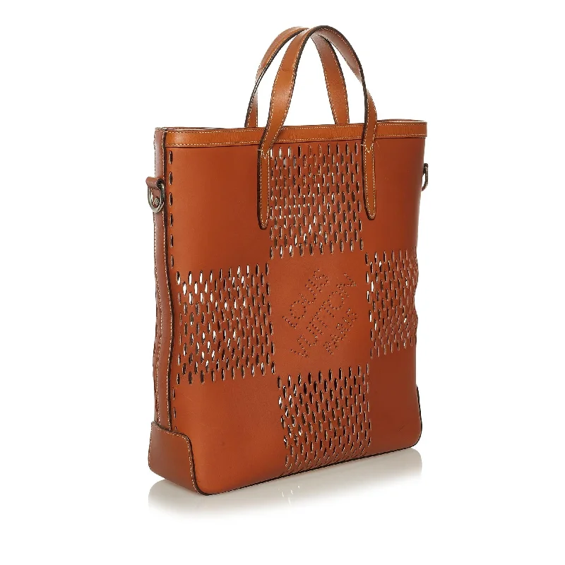 Designer bags with top handlesLouis Vuitton Nomade Damier Oversize Cabas North-South Tote (SHG-35578)