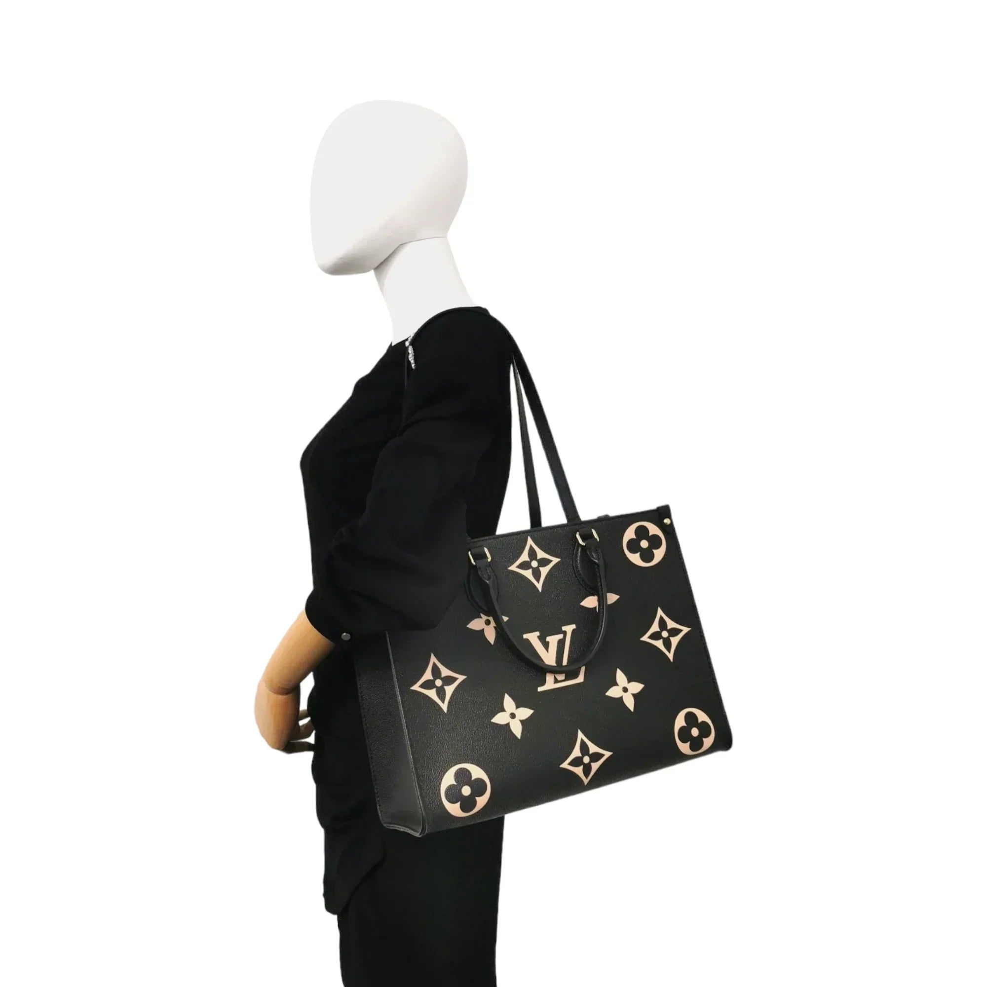 Vegan leather handbagsLouis Vuitton Onthego MM Bicolor Monogram Empreinte