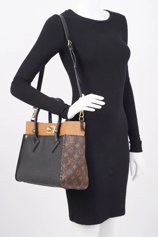 Designer bags with detachable strapsLouis Vuitton On My Side Black / Tan / Monogram Leather OS