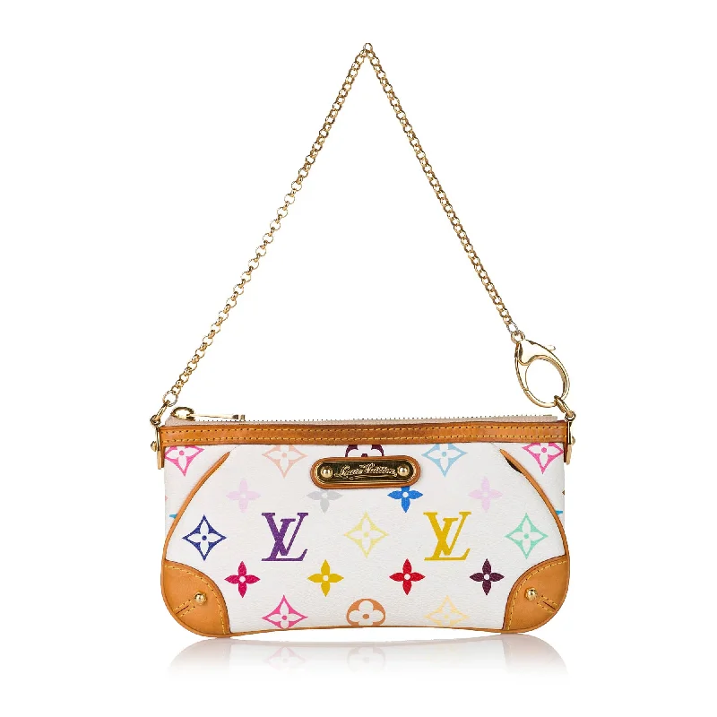 Stylish laptop bags for professionalsLouis Vuitton Pochette Milla MM White Multicolor Monogram Canvas