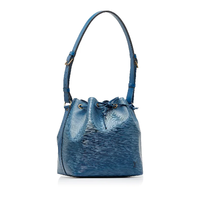 Affordable luxury bags Louis Vuitton Petit Noé Blue Epi