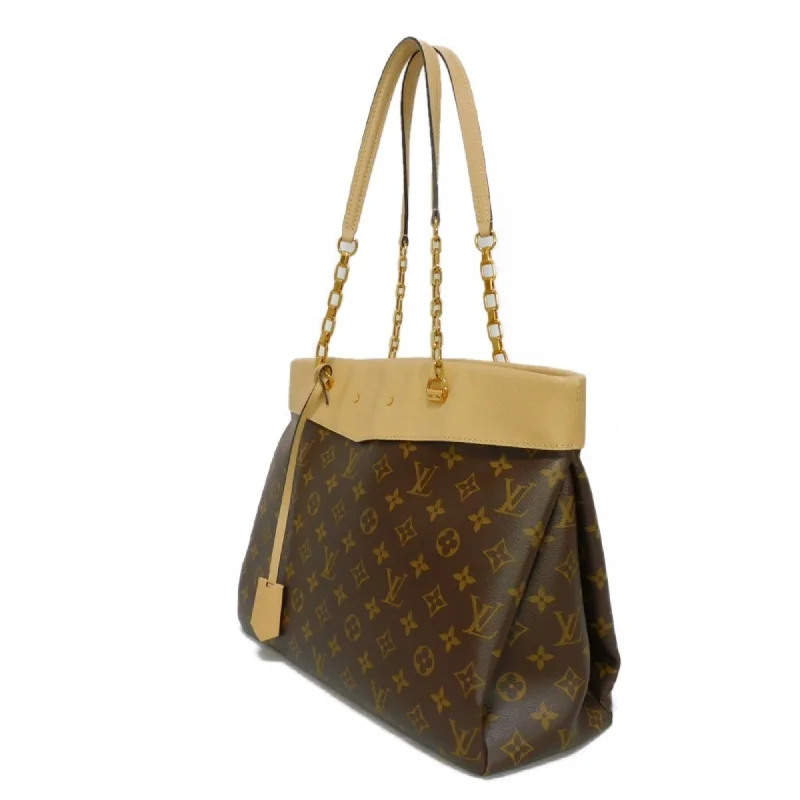 Luxury brand bags on saleLOUIS VUITTON Shoulder Bag Pallas Shopper LV Logo Flower Beige Monogram Dune M41580 Women's