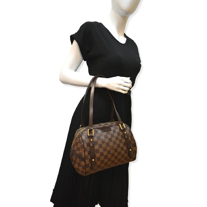 Designer bags for womenLOUIS VUITTON Rivington PM Damier Ebene Shoulder Bag Brown