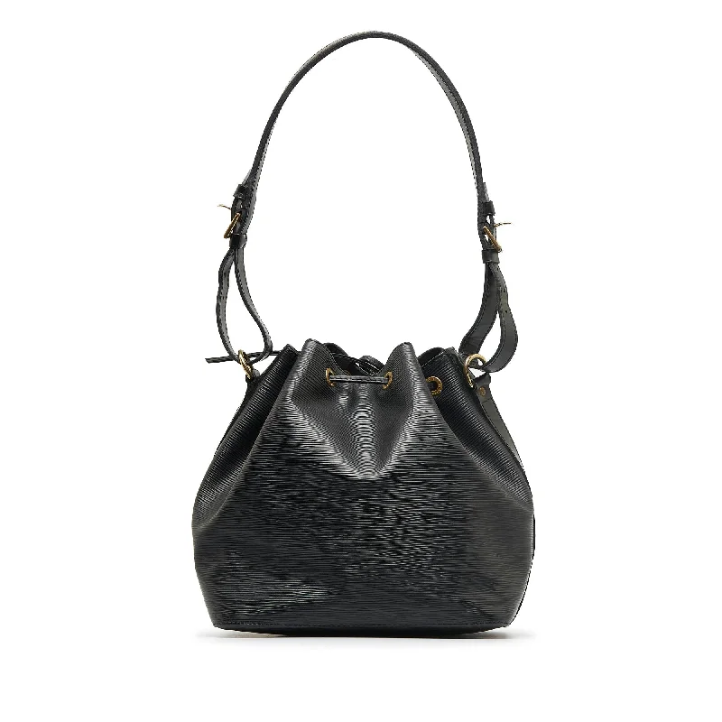 Durable leather bags for daily useLouis Vuitton Petit Noé Black Epi