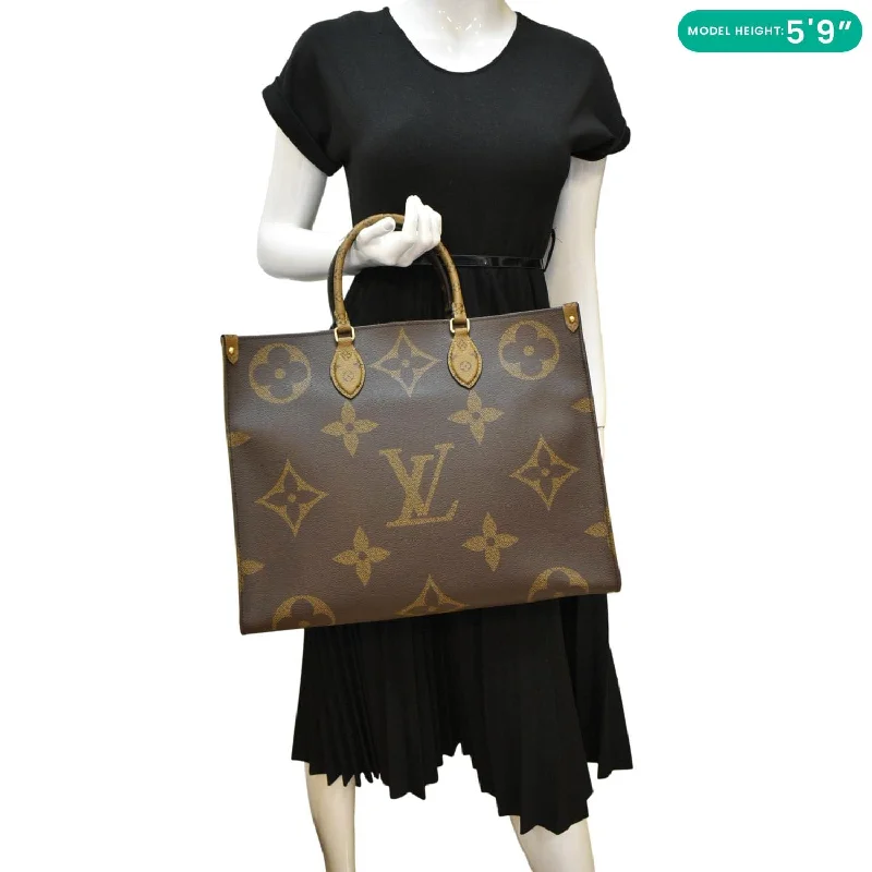 Waterproof backpack for hikingLOUIS VUITTON Onthego GM Giant Monogram Reverse Canvas Tote Bag Brown