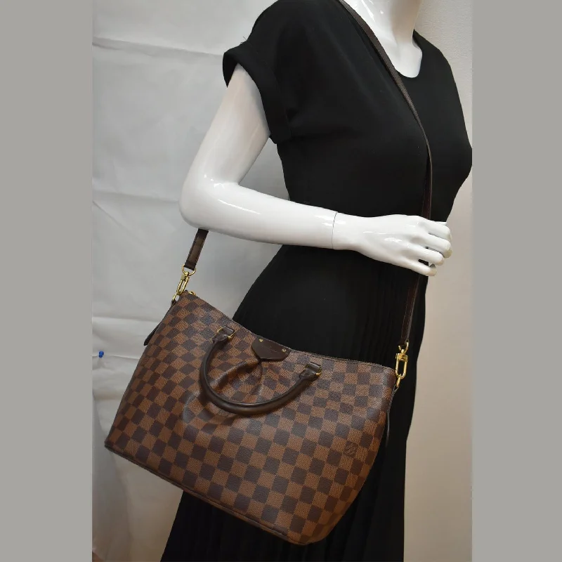 Elegant clutch bags for weddingsLOUIS VUITTON Siena PM Damier Ebene Shoulder Bag Brown