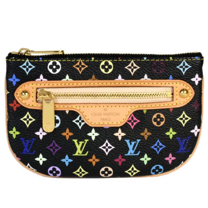 Customizable monogram bagsLouis Vuitton Pochette MM Monogram Multicolor Noir M60031 Pouch