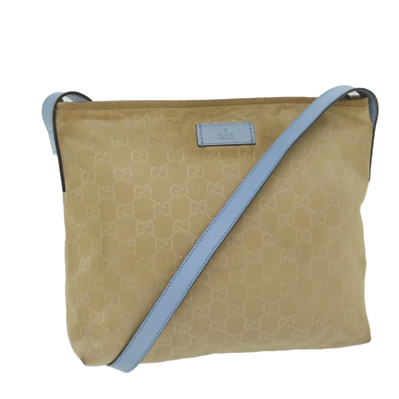 Customizable monogram bagsGUCCI GG Canvas Shoulder Bag Beige 314529 63529