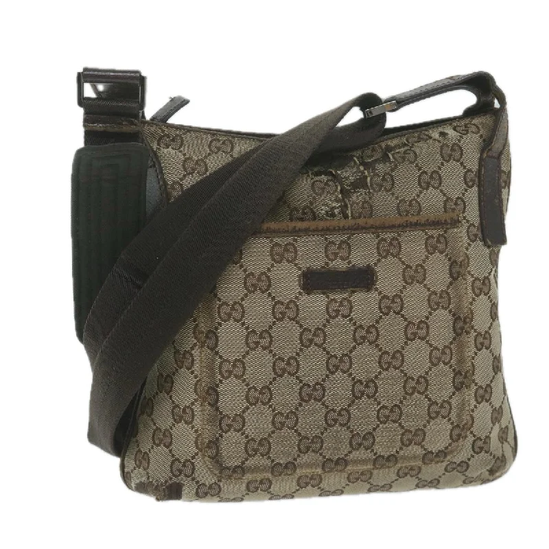 Luxury bags with exotic skinsGUCCI GG Canvas Shoulder Bag Beige 122793 64279