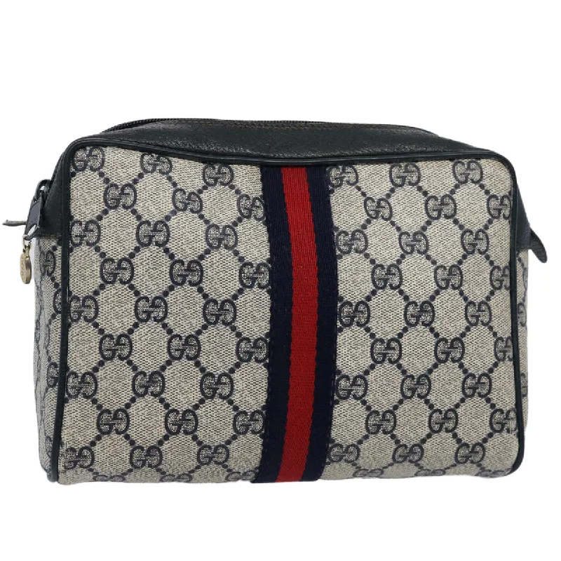 Eco-friendly tote bags for shoppingGUCCI GG Supreme Sherry Line Clutch Bag Red Navy 89 01 012 yk9645