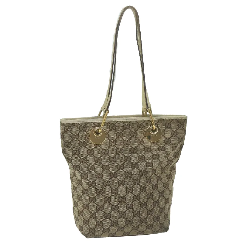 Vegan leather handbagsGUCCI GG Canvas Tote Bag Beige 65562