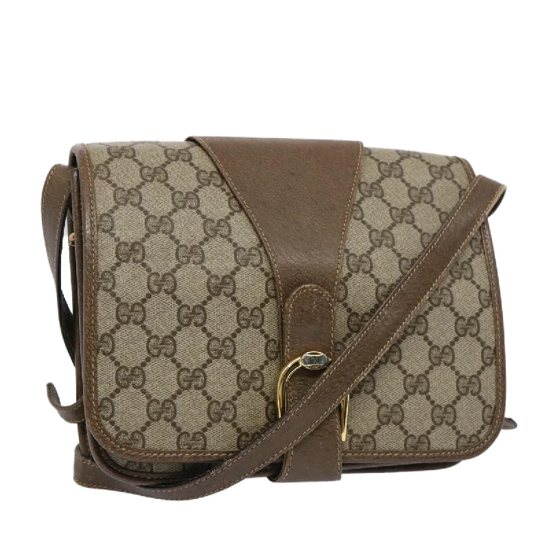 Customizable monogram bagsGUCCI GG Supreme Shoulder Bag PVC Leather Beige 93 02 023 ep3077