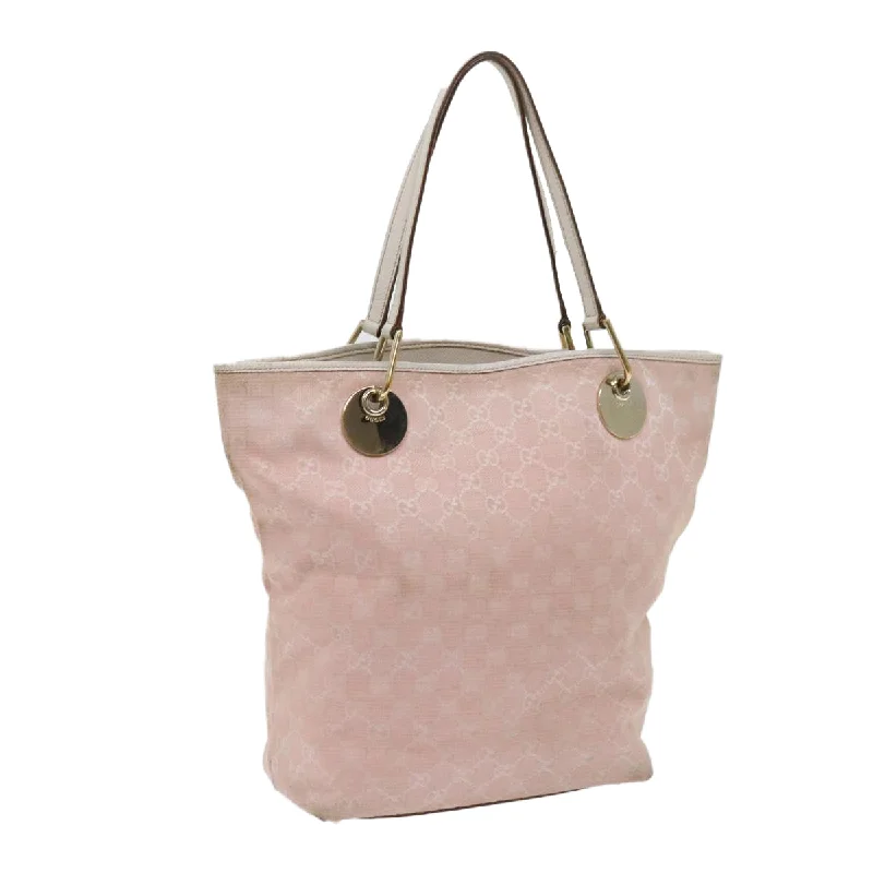 Minimalist leather handbagsGUCCI GG Canvas Tote Bag Pink 120836 63196