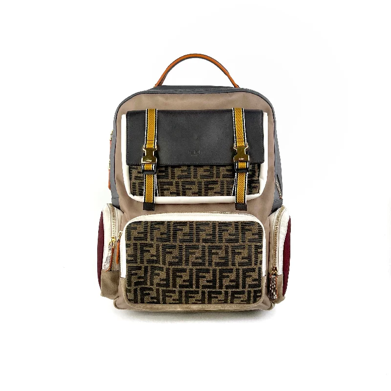 Designer bags for womenFendi Patchwork Monogram Backpack