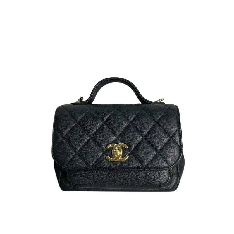 Designer bags with top handlesSmall Business Affinity Caviar Black GHW