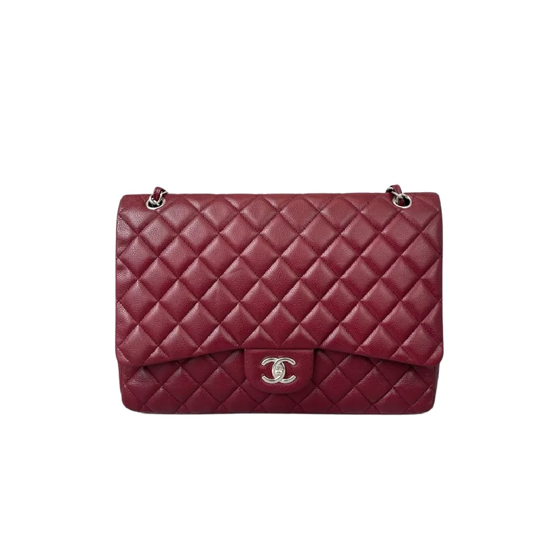 Crossbody bags for everyday useSingle Flap Maxi Caviar Maroon SHW