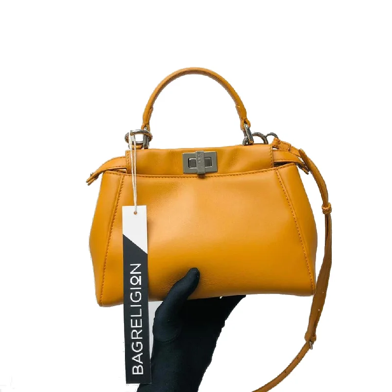 Minimalist leather handbagsPeekaboo Bag Yellow