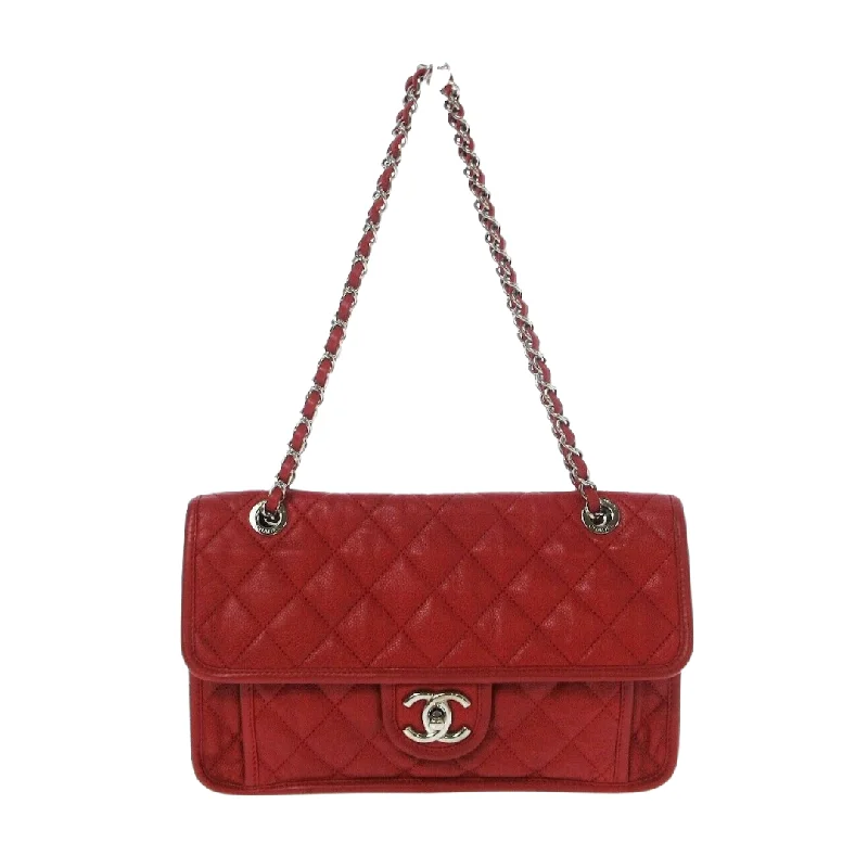 Customizable monogram bagsFrench Riviera Flap Caviar Red SHW