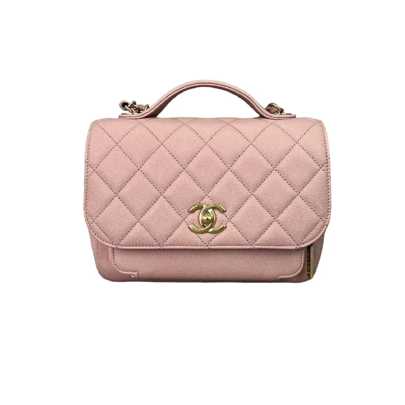 Luxury bags with exotic skinsMedium Business Affinity Flap Caviar Pink LGHW