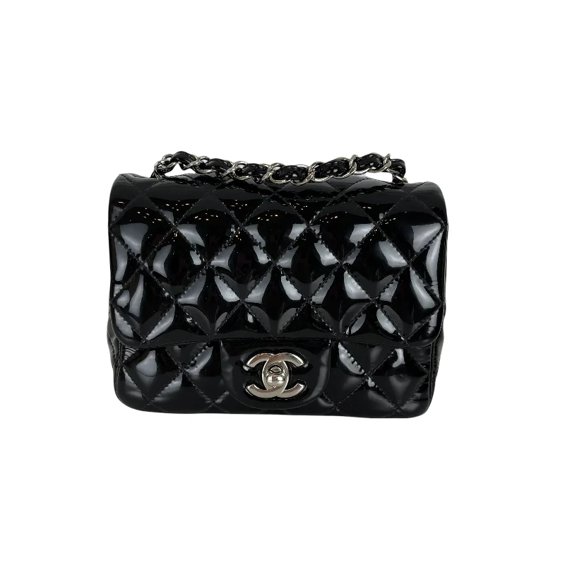 Elegant clutch bags for weddingsClassic Patent Mini Square Black SHW