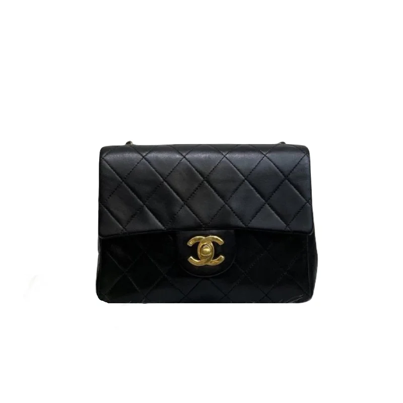 Affordable designer bag dupesClassic Flap Mini Square Lambskin Black GHW