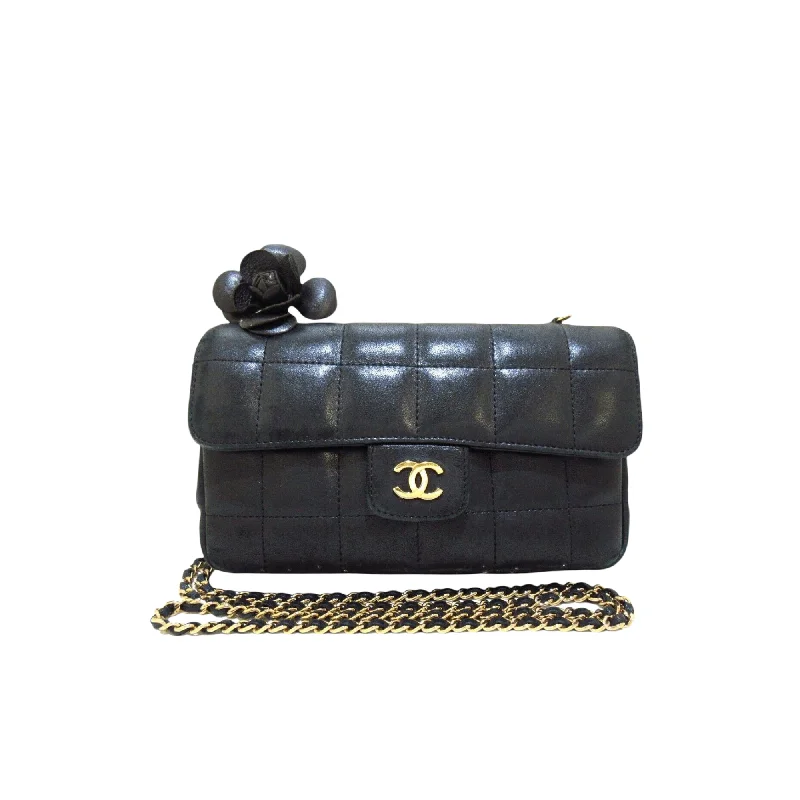 Luxury bags with chain strapsMini Chocolate Bar Square Camellia Black