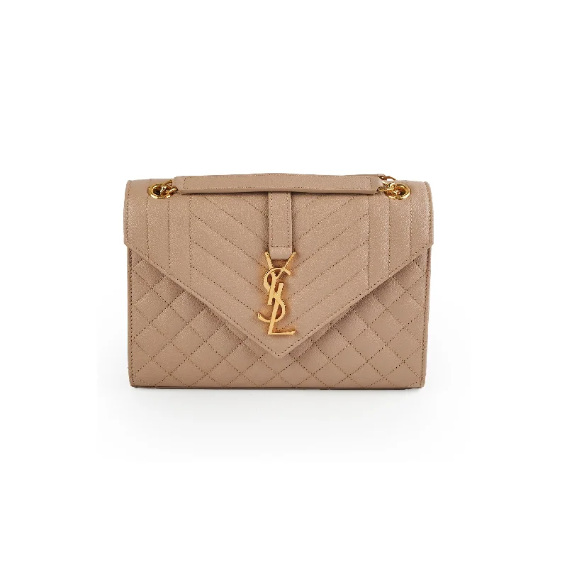 Customizable monogram bagsSaint Laurent Medium Envelope Beige