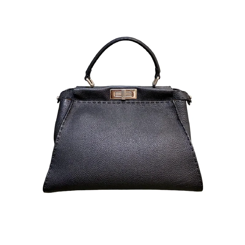 Best-selling designer bags 2025Peekaboo Iconic Satchel Peekaboo Medium Grained Calfskin Black SHW