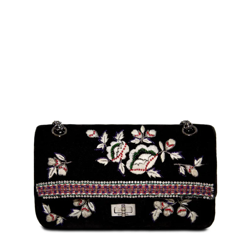 Crossbody bags for everyday useVelvet Embroidered 2.55 Reissue Flap Bag