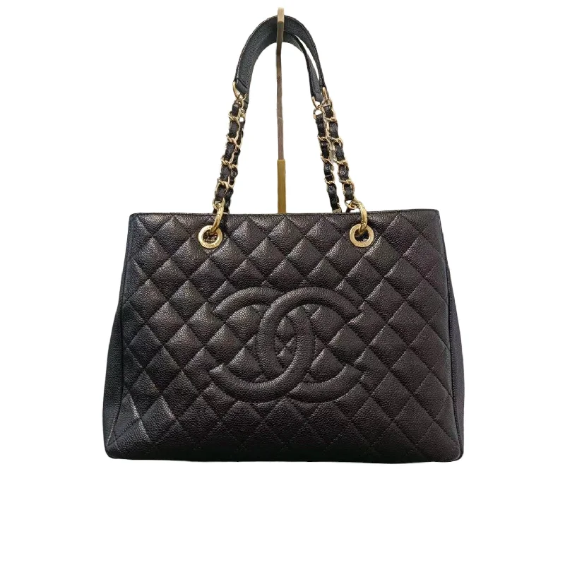 Customizable monogram bagsGrand Shopping Tote GST Caviar Black GHW