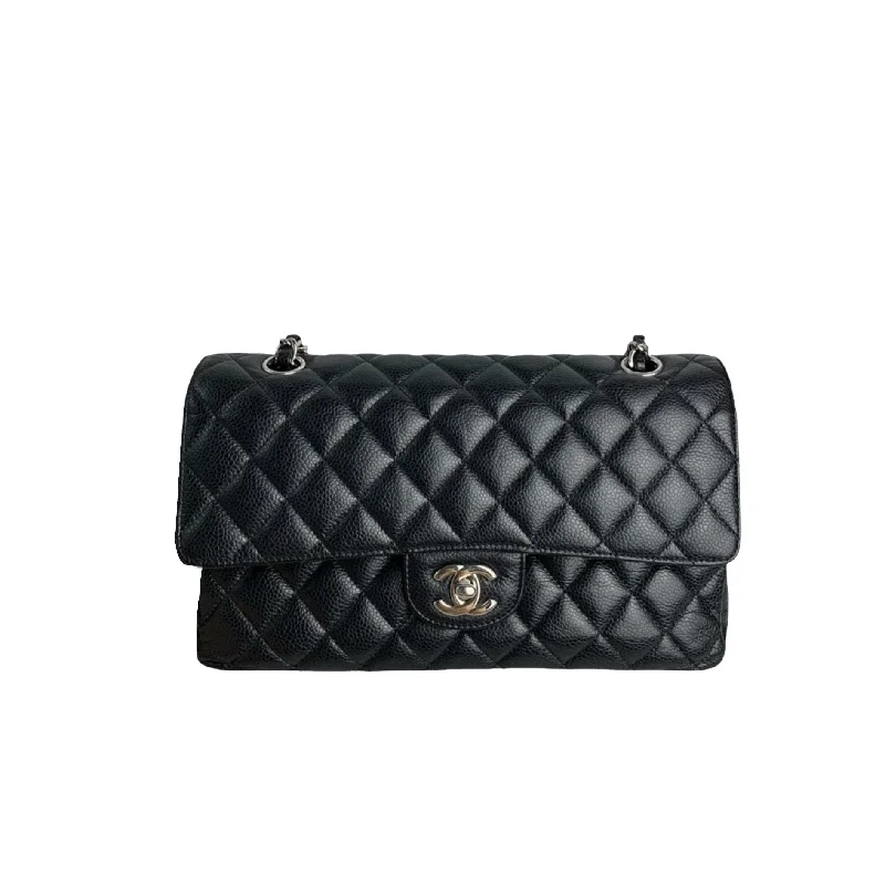 Designer bags with top handlesClassic Flap Caviar Medium Black SHW