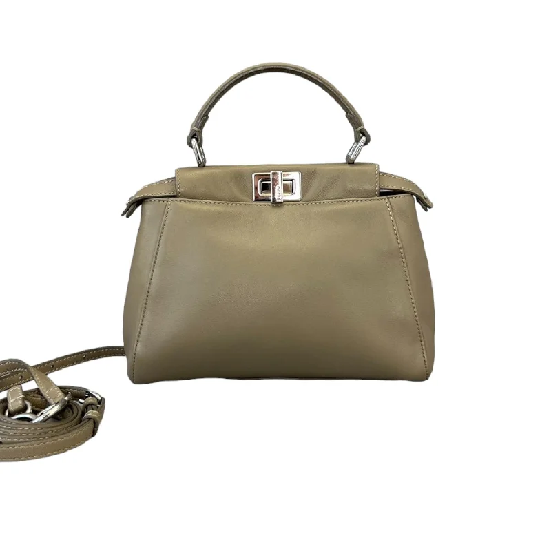 Designer bags with detachable strapsMini Peekaboo Iconic Satchel Nappa Tortora SHW