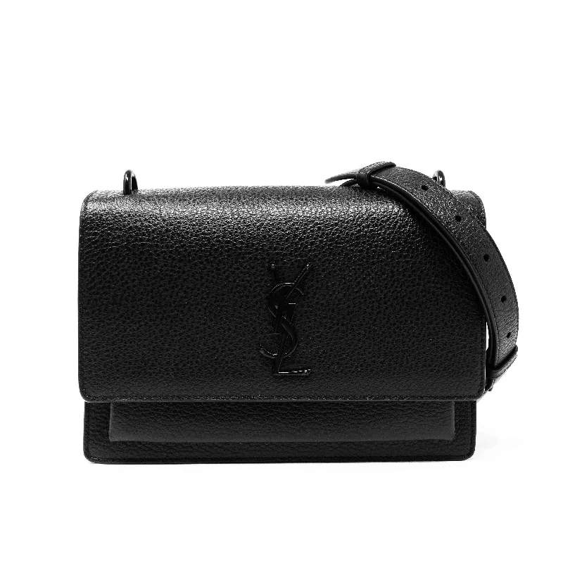 Water-resistant travel backpacksSaint Laurent Black Medium Sunset Bag