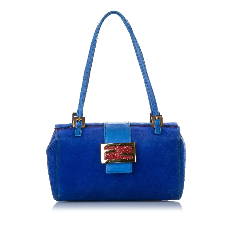 Best bags for business tripsFendi Suede Handbag Blue