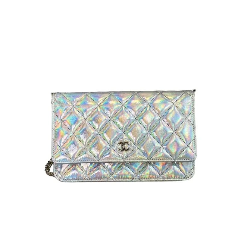 Crossbody bags for everyday useWOC Iridescent Holographic Silver SHW