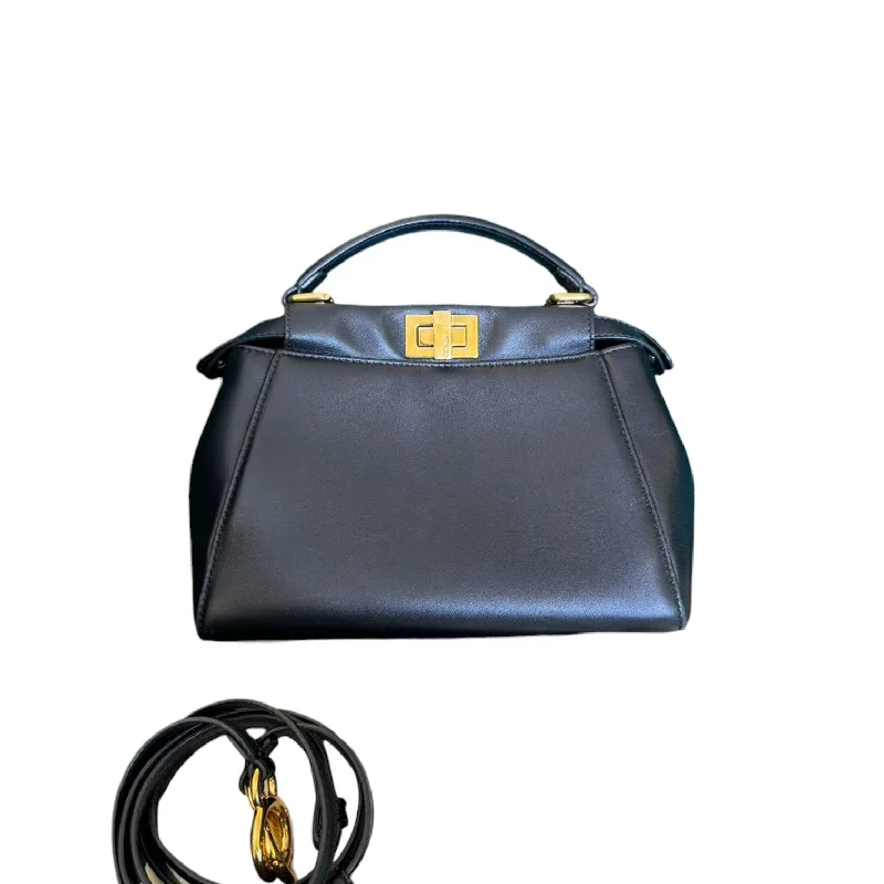 Compact crossbody bags for travelPeekaboo Iconic Satchel Mini Nappa Lambskin Black GHW