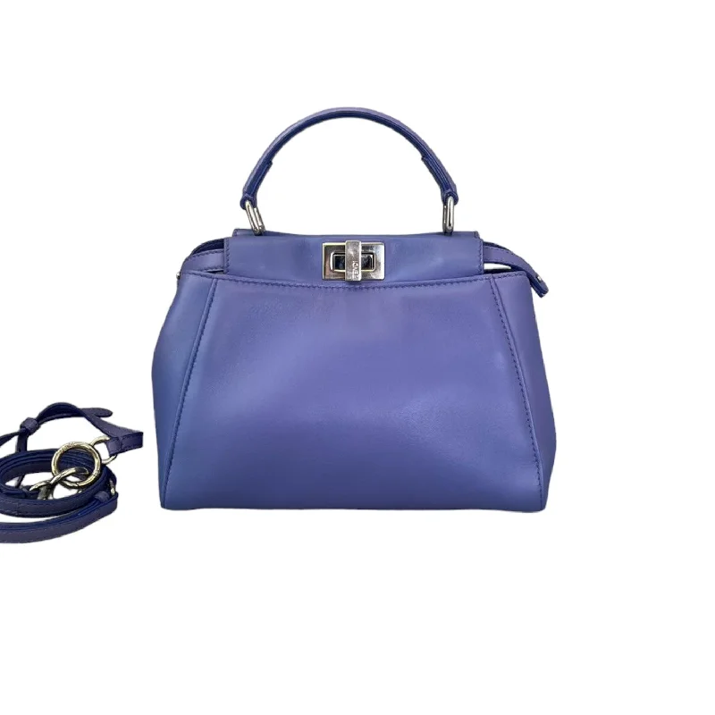 Compact crossbody bags for travelPeekaboo Mini Iconic Satchel Nappa Purple SHW