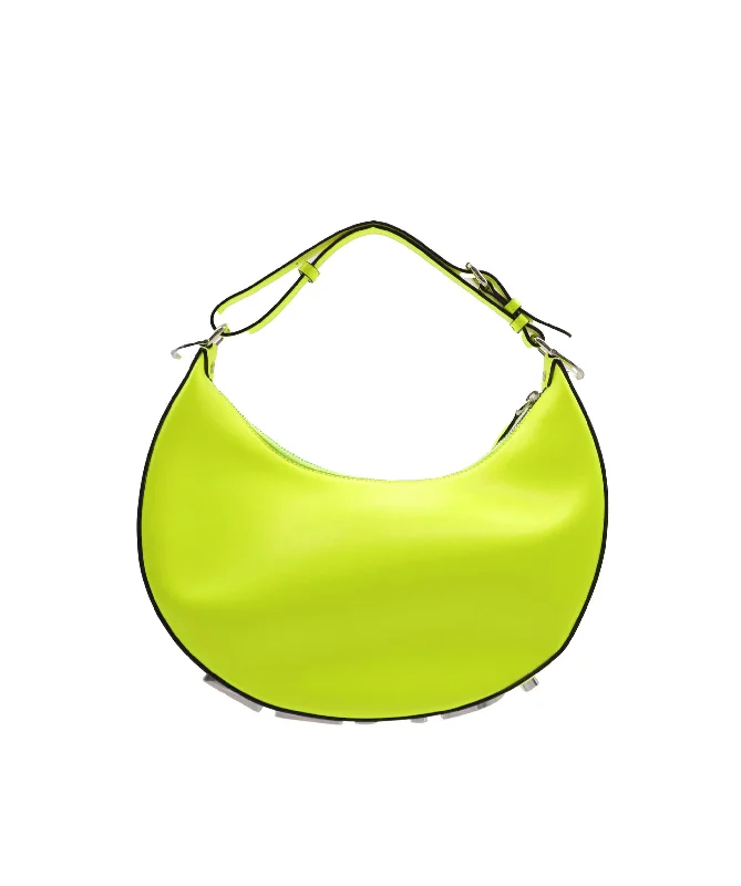 Sustainable fashion bagsFendi Fendigraphy Acid Yellow Hobo Style Bag Silver Hardware  AGC2032